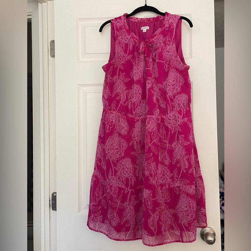 Merona Pink & White Floral Dress